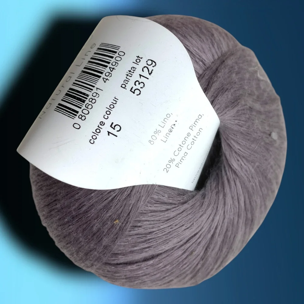 NEW Laines du Nord Soft Lino Yarn 50 grams 135 m Color 15 80% Linen 20% Cotton